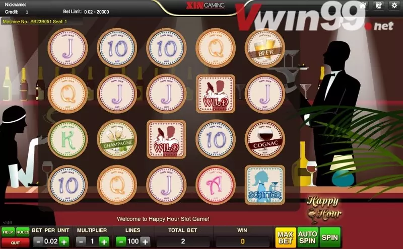 Vwin99 giới thiệu các Slot Games : Happy Hour