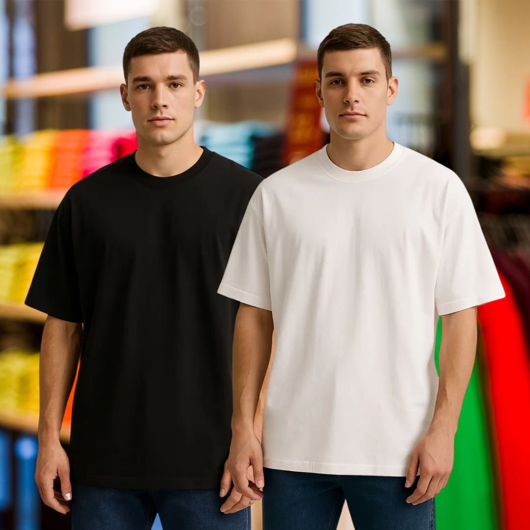 Kit 2 Camisetas Oversized Masculina Confortável Streetwear