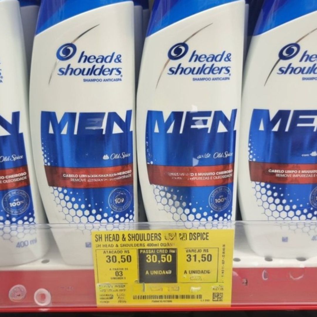 Head & Shoulders Shampoo Anticaspa Fragrância Poderosa Old Spice 400 ml