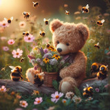 Diseño adorable de ositos para imprimir gratuita