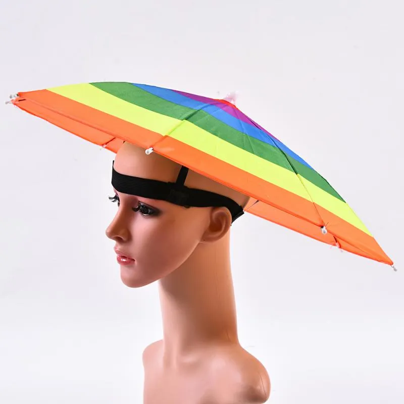 Rainbow Umbrella Hat Image 5