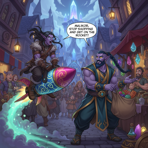 Output an image of Einariel a male night elf hunter with long black hair glowing white eyes and dark.png