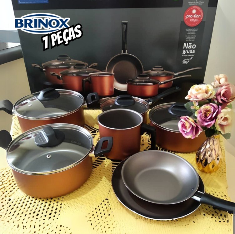 Jogo de Panelas 7 peças Clove, Cobre, Brinox