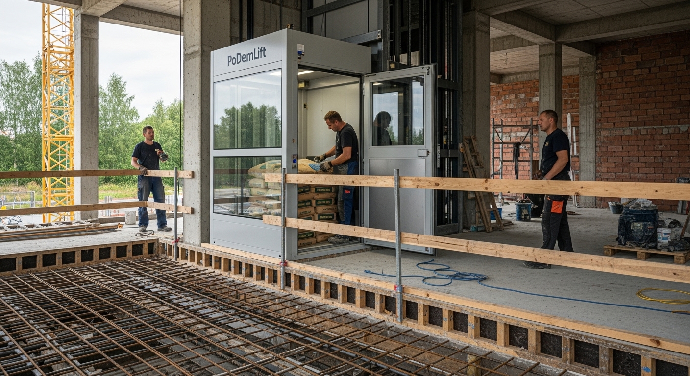 Грузовые подъемники и технические лифты на стройке