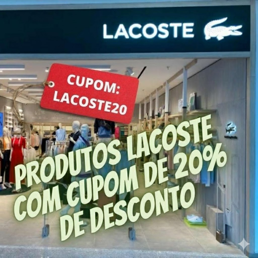 Seleção de calçados Lacoste com cupom de 20% OFF