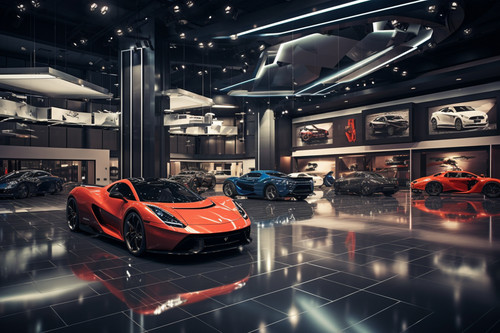 Cars in a modern showroom.jpg