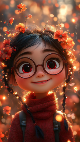 surajarts Cute little baby girl 3d animation style crimson chee e9f4c0e0 327e 46d0 8e26 8ffa68333044.jpg