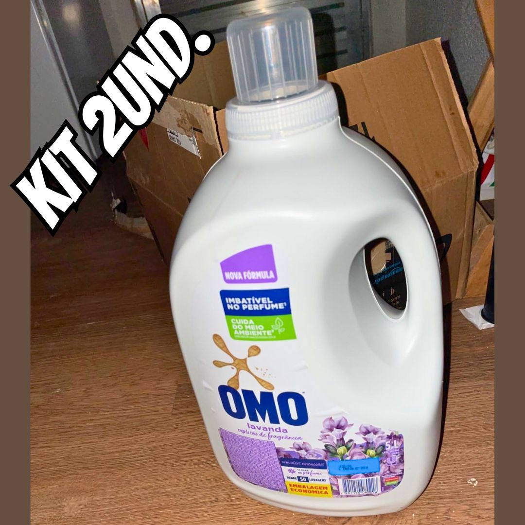 Omo 2 Unidades Det Líquido Lavanda 5L