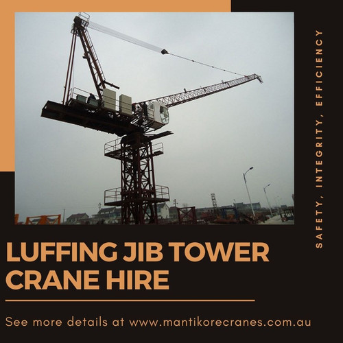 Looking for best luffing jib tower crane hire company in Sydney. We provide all aspects of crane hire services for the construction industry. We have years of experience in the industry, which has enabled us to provide our customers with a range of services including mobile cranes, tower cranes, self-erecting, and electric luffing cranes for hire. We do all the diligent work for you. We provide cost-effective solutions to the lifting needs of our clients. Mantikore cranes provide industry-leading warranty terms on products. Whichever crane you can be assured it is the most viable to get the job done. Call at 1300 626 845 to hire cranes.