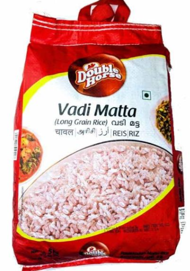 Double Horse Vadi Matta Rice 5Kg (ഡബിൾ ഹോഴ്സ് വടി മട്ട അരി)