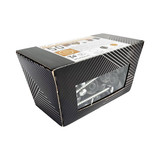 dėžutė su varžtais ir pilkomis tarpinėmis