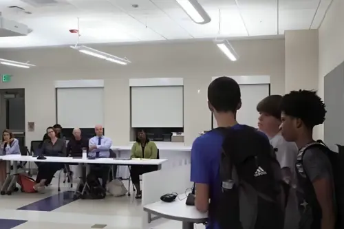 Students call out their teacher.webp