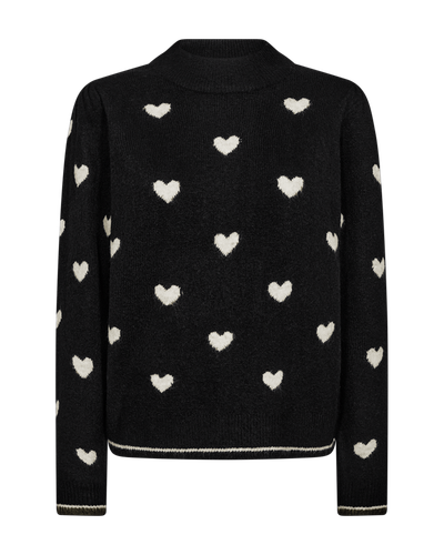 packshot 2 206655 9891 Front 1 FQFAITH PULLOVER Black w. MOONBEAM MELANGE.png