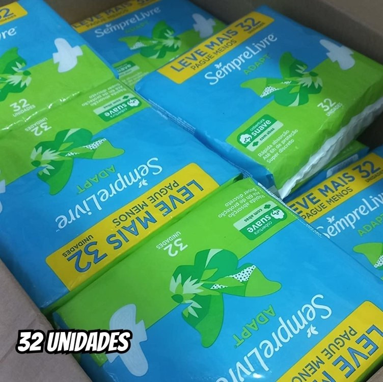 Absorvente Externo Sempre Livre Adapt 32 unidades