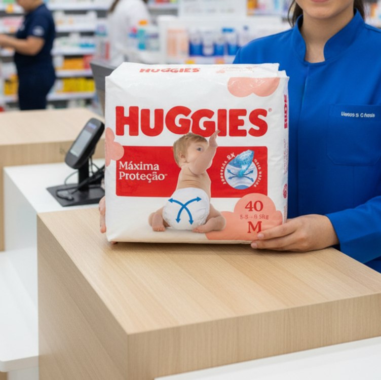 Huggies Supreme Care M – Fraldas, Tamanho M (5,5 a 9,5 kg), 40 Unidades
