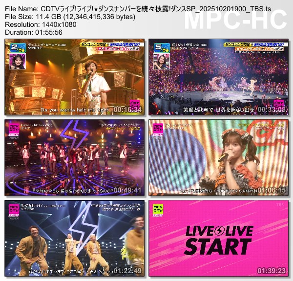 [TV-Variety] CDTV ライブ! ライブ! – 2025.10.20