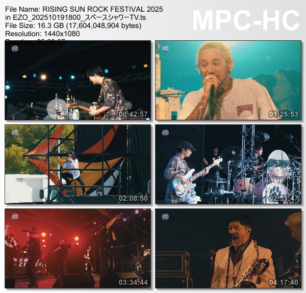 [TV-Variety] RISING SUN ROCK FESTIVAL 2025 in EZO (SSTV 2025.10.19)