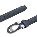 CS563A1 AZUL avestruz baltico cinto puntas