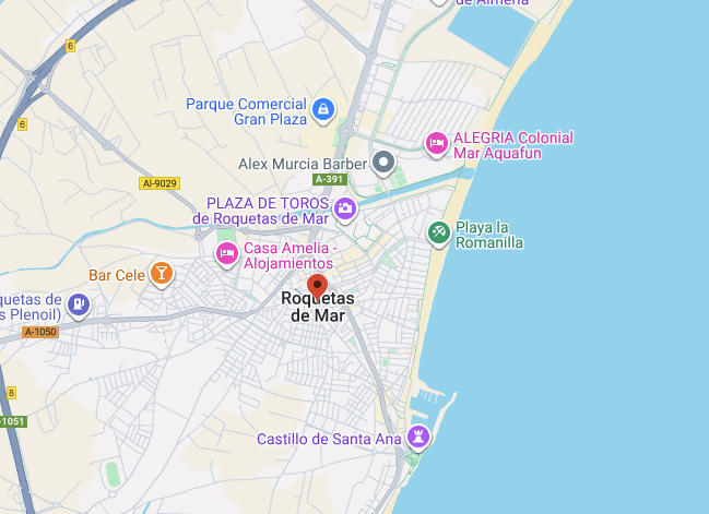 Mapa de Roquetas de Mar