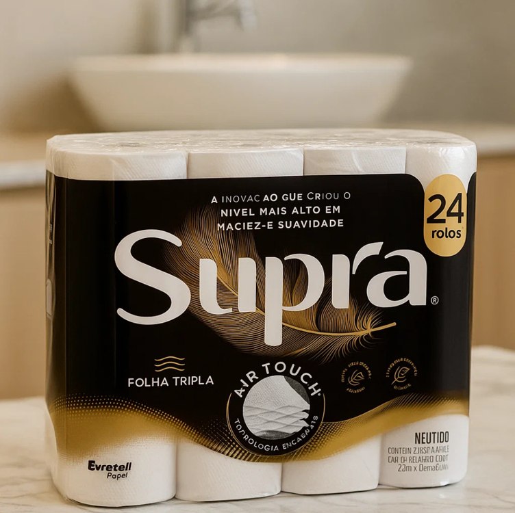 Supra Papel Higiênico Folha Tripla 24 Rolos