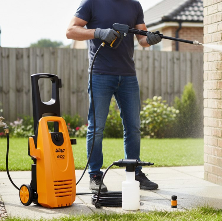 WAP Lavadora de Alta Pressão ECO WASH 2350, 360L/h, com Jato em Leque e Concentrado, 1750psi 1650W 220V