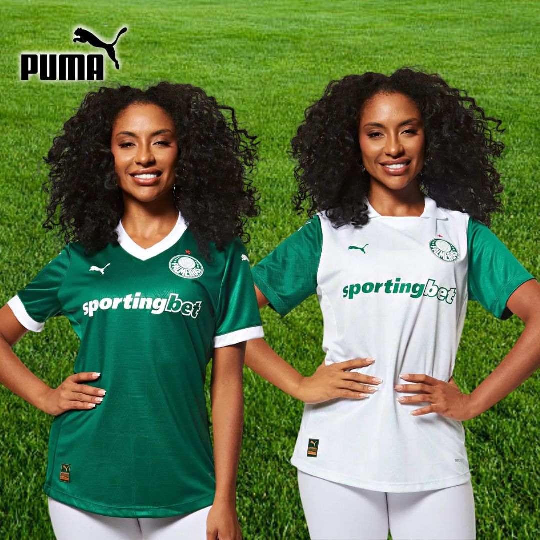 Camisa Feminina Palmeiras Jogadora Home 2025 Gola V Puma