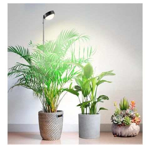#VerdientProvisionen<br>Pflanzenlampe LED Vollspektrum mit Optischer Linse für Hohe PPFD Höhenverstellbare Grow Lampe mit 6/12/18H Timer Grow Light Pflanzenlicht Wachstumslampe für Zimmerpflanze Hohe Pflanzen