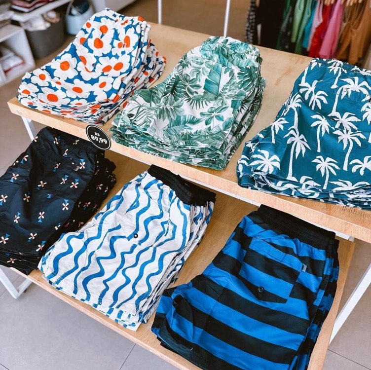 Shorts Praia Masculino Regular Estampado Hering
