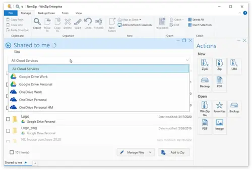 winzip cloud service shares.webp