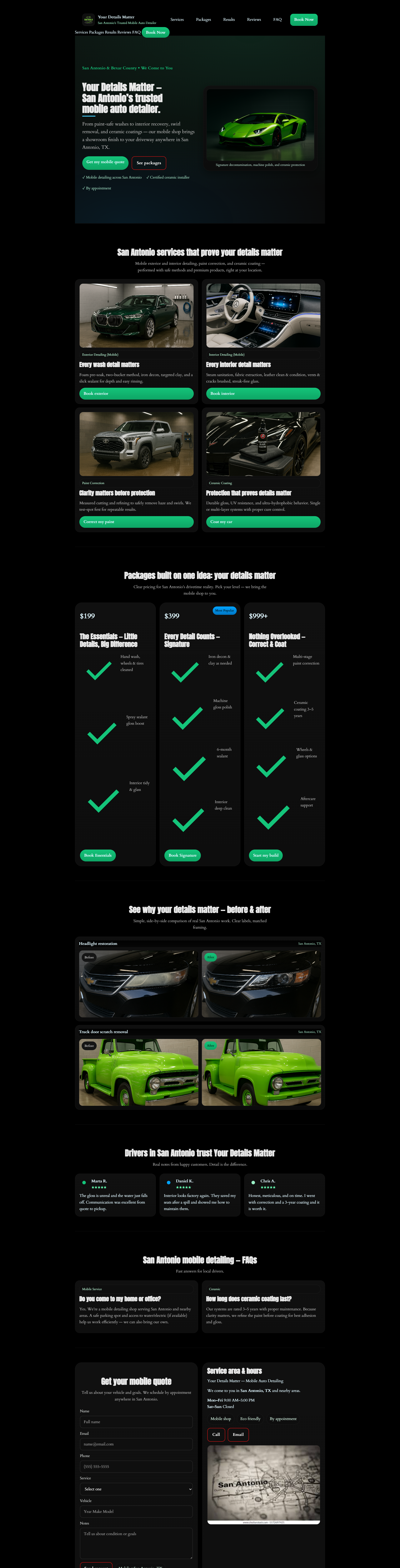 Details Matter screen