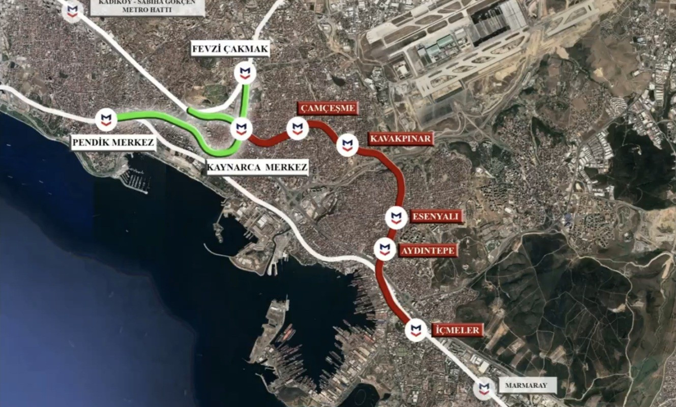 M4 Kaynarca Uzatması Haritası