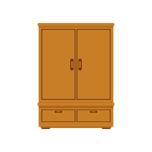 Wardrobe vector. Wardrobe on white background..jpg