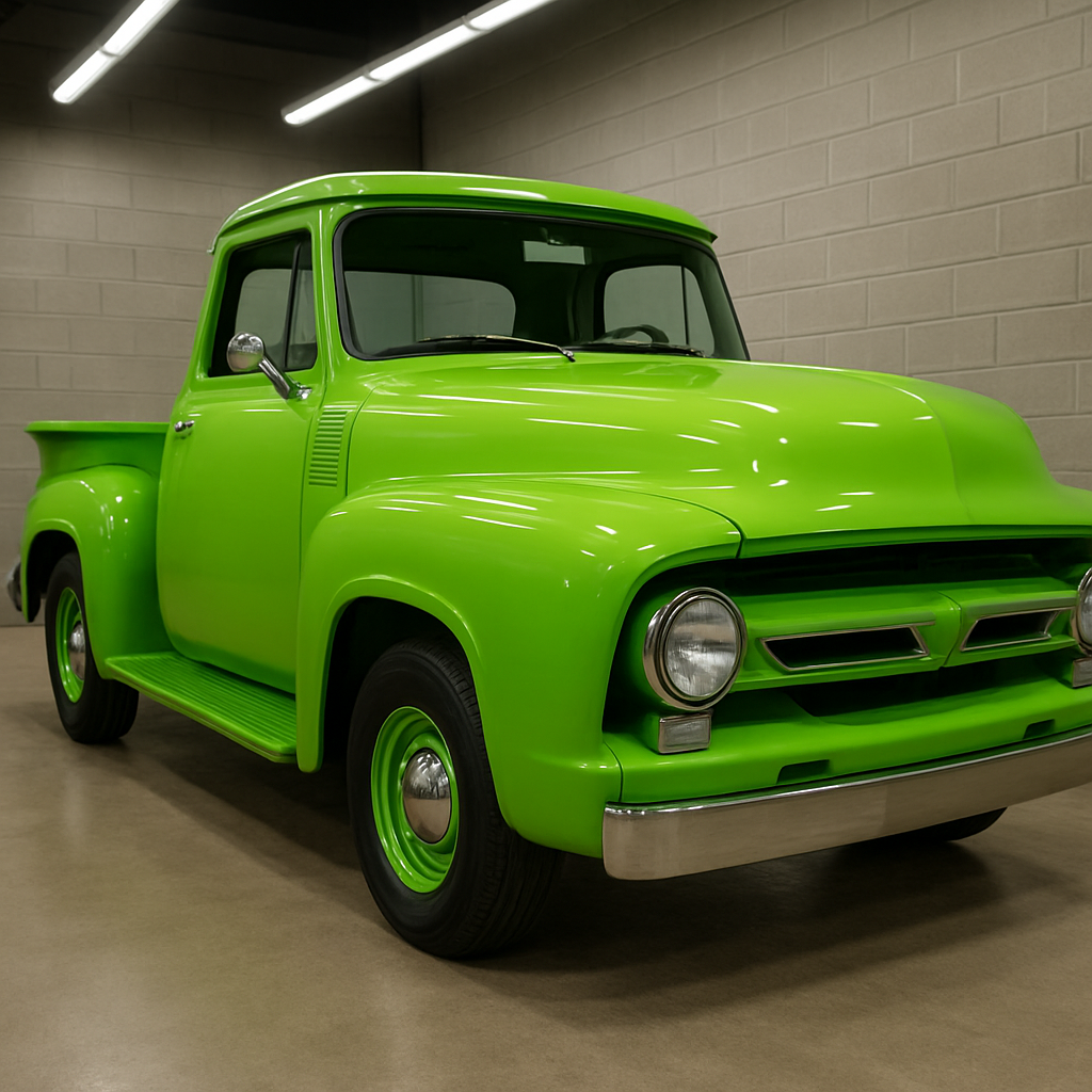 San Antonio paint correction — truck scratch after