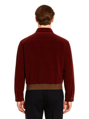 Men's Red Corduroy Bomber Jacket 3.png