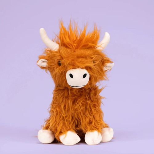 Shop our weighted stuffed animal cow for comfort and relaxation. Soft, cuddly, and perfect for stress relief, kids, or as a unique gift. Visit: https://brightbeliever.com/products/spirited-highlandcow-weighted-companion