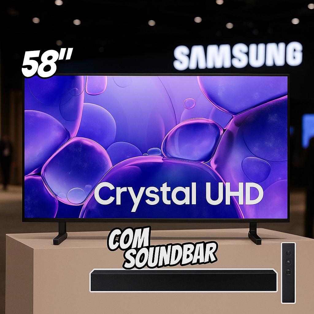 Samsung Smart Tv 58 Crystal Uhd 4k 2025 + Soundbar Hw-b400f