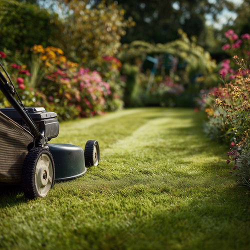 eman3139 Close up of a freshly mowed lawn in a British garden w 050035e7 8568 416f a9e7 0e8771e96bf3.png