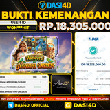 BUKTI KEMENANGAN 02 OKTOBER 2025 DI  WONDERS OF HANGING GARDEN RP.18.305.000