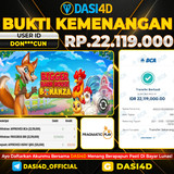 BUKTI KEMENANGAN 02 OKTOBER 2025 DI  BIGGER BARN HOUSE   RP.22.119.000