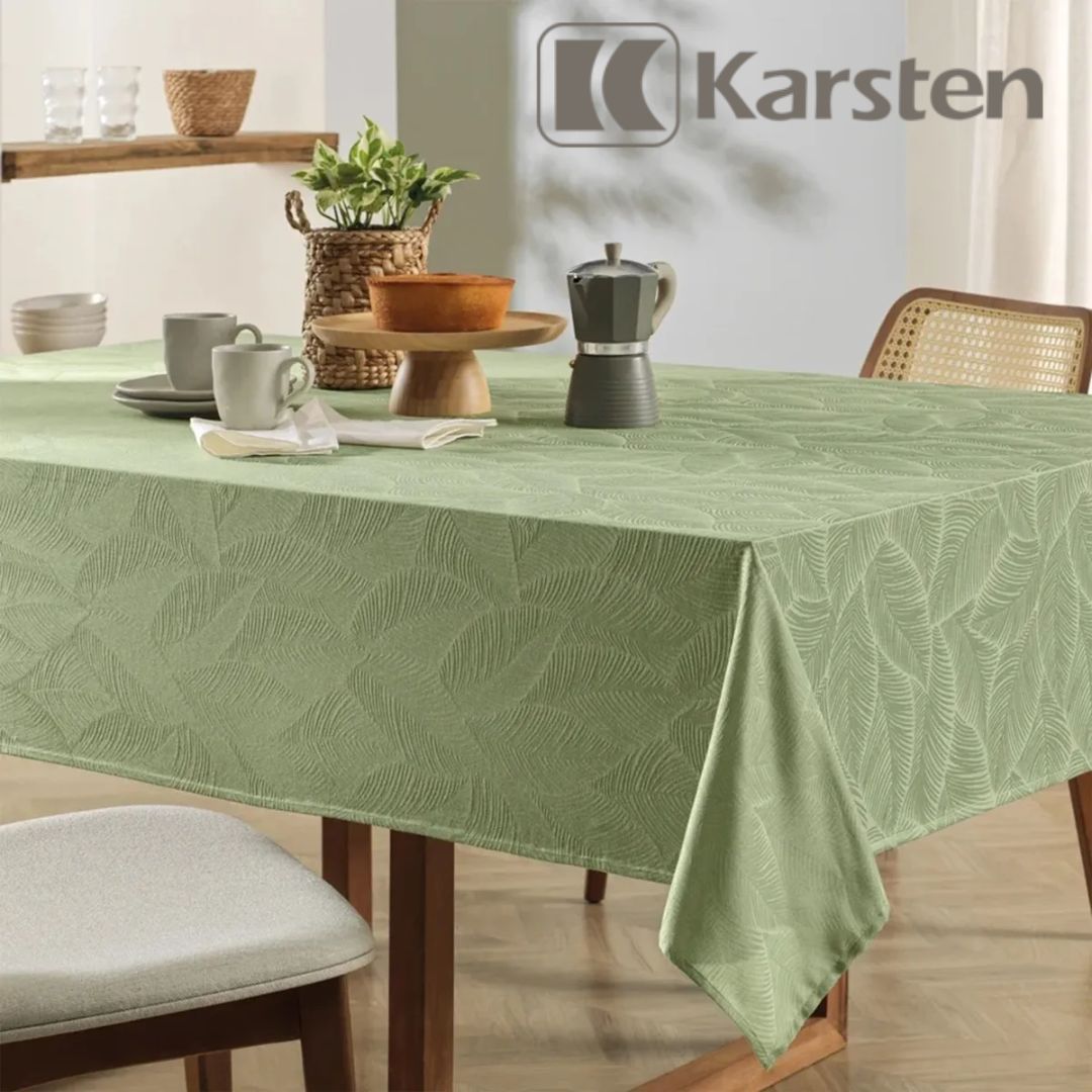 Toalha De Mesa Karsten Retangular Tilia Menta 6 Lugares Verde Menta Toalha Mesa 140x210cm Tilia
