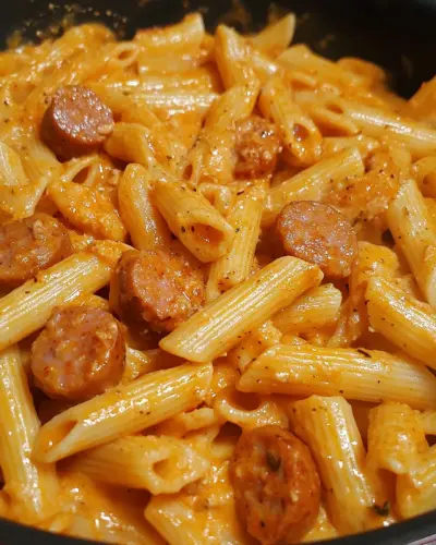 One Pot Spicy Cajun Ranch Sausage Pasta 2 .webp