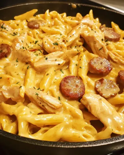 Creamy Smoky Ranch Chicken Sausage Pasta Skillet 1.webp