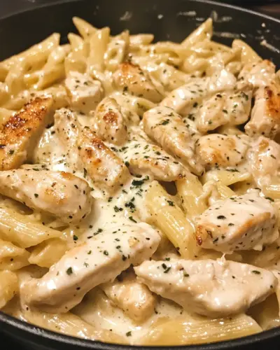 One Pot Creamy Honey Garlic Parmesan Chicken Pasta 2.webp