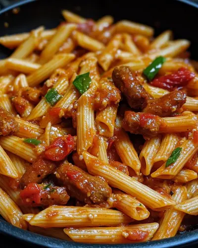 Sticky Sweet Chili Garlic Sausage Penne 1.webp