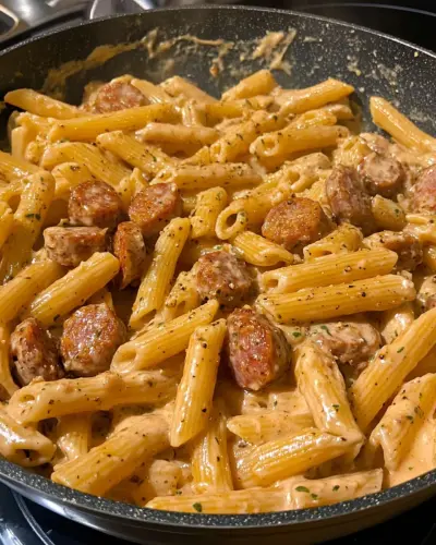 Creamy Bold Honey Garlic Sausage Pasta 2.webp
