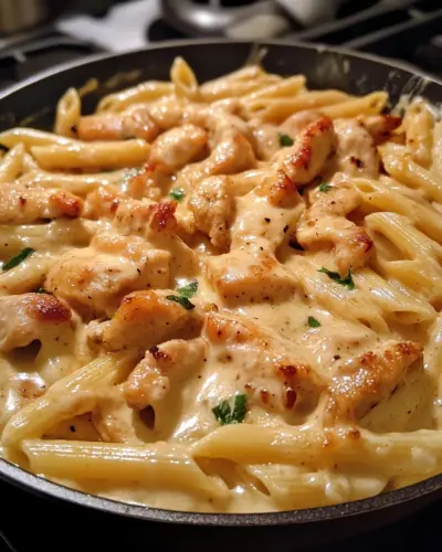 Sticky Honey Pepper Jack Chicken Penne 1.webp