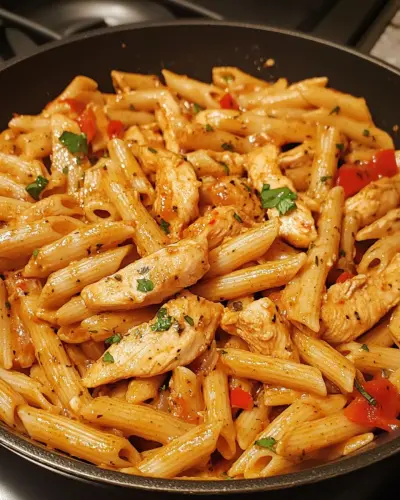 Bold Spicy Cajun Chicken Pasta Skillet 2.webp