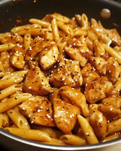 One Pot Honey Garlic Chicken Penne 2.webp