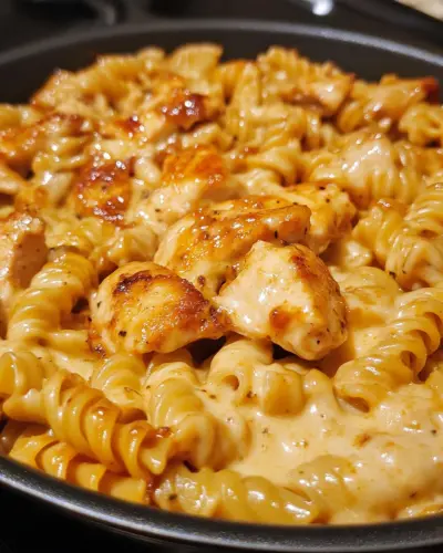 Smoky BBQ Cheddar Chicken Skillet Pasta 2.webp