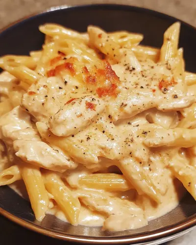 Creamy Garlic Pepper Jack Chicken Penne 1.webp